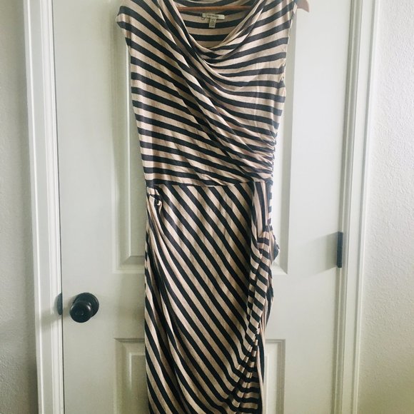 Anthropologie Bordeaux Sleeveless Striped Dress - Picture 1 of 1